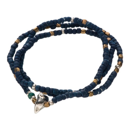 Indigo Dye Coconuts Beads